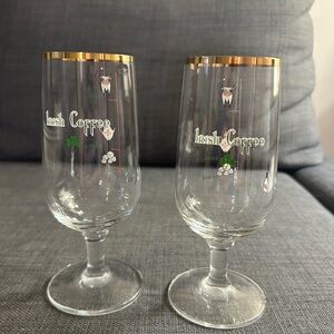 Gold Rim Irish Coffee Glasses (set of 2)